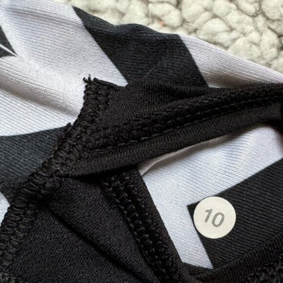 Lululemon Athletica Lulu Astro Pants Regular Length Dot Size 10 Black White Yoga - Picture 6 of 16